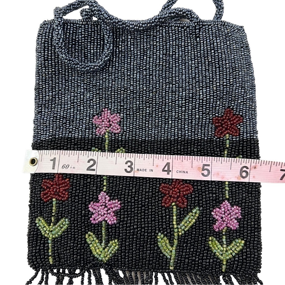 Beaded Flower Mini Bag Purse - Picture 9 of 9